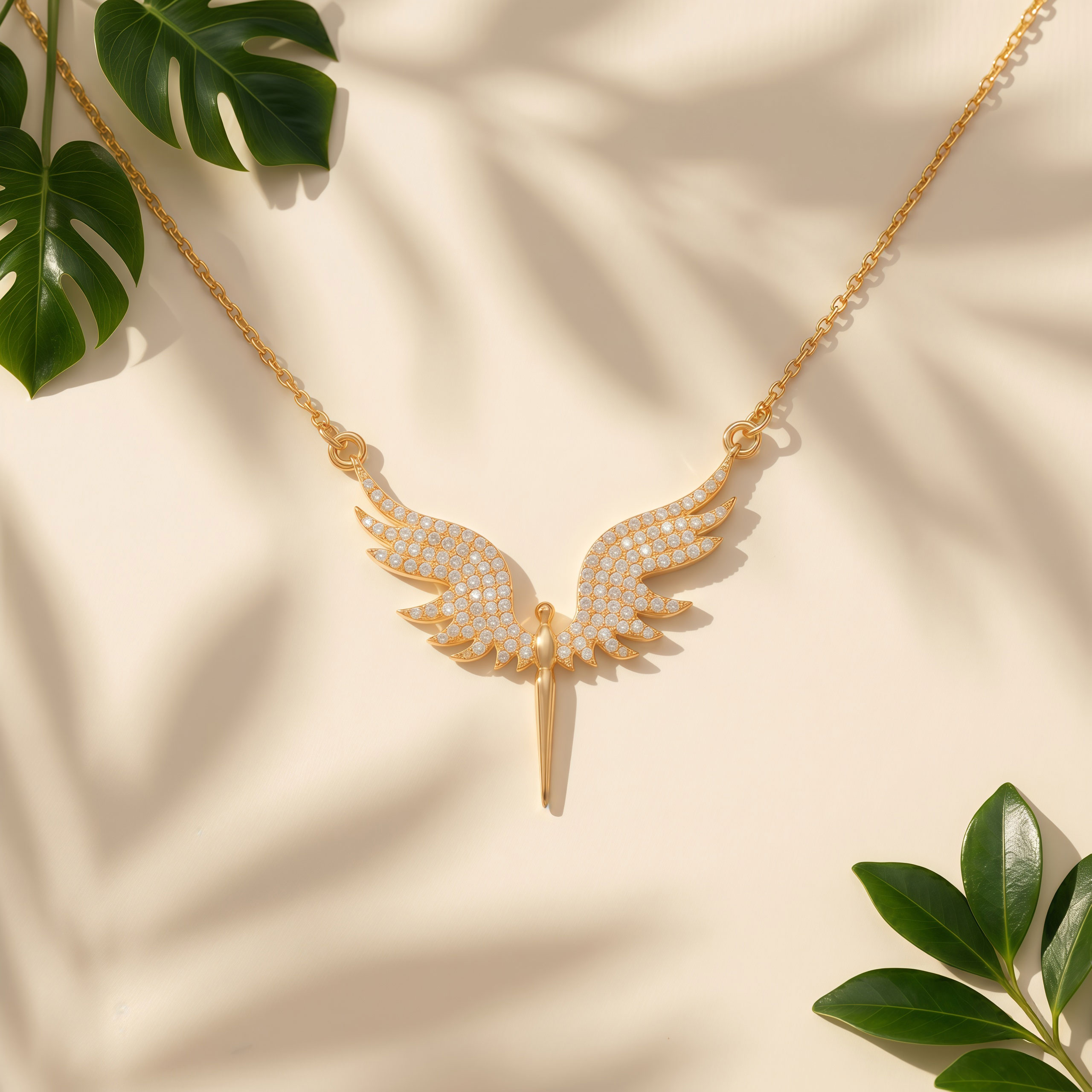Celestial Angel Wing Necklace